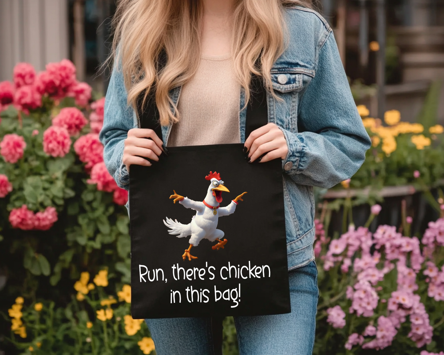 Black Cotton Shopping Tote Bags