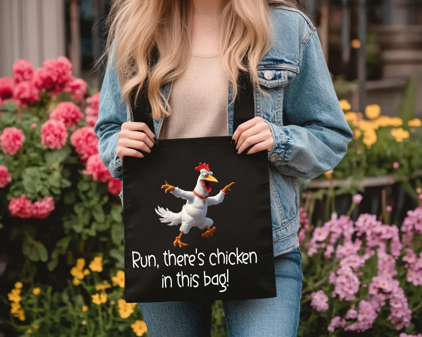 Black Cotton Shopping Tote Bags