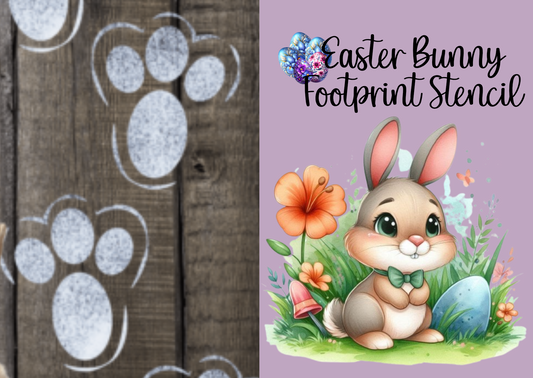Easter Bunny Footprint Stencils
